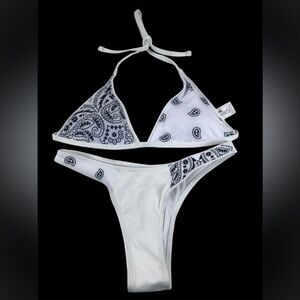 Society Bikini Hawaii Black and White Bikini